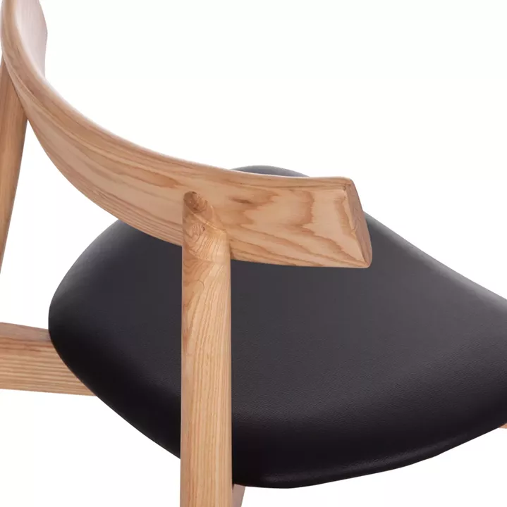DINING CHAIR SEKAN HM18245.04 RUBBERWOOD-BLACK PU 60x54x72Hcm.
