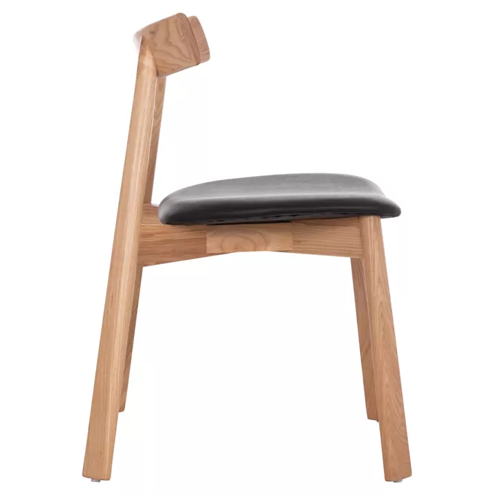 DINING CHAIR SEKAN HM18245.04 RUBBERWOOD-BLACK PU 60x54x72Hcm.