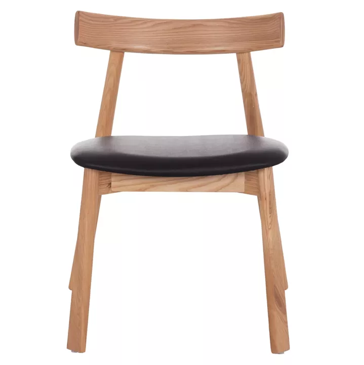 DINING CHAIR SEKAN HM18245.04 RUBBERWOOD-BLACK PU 60x54x72Hcm.