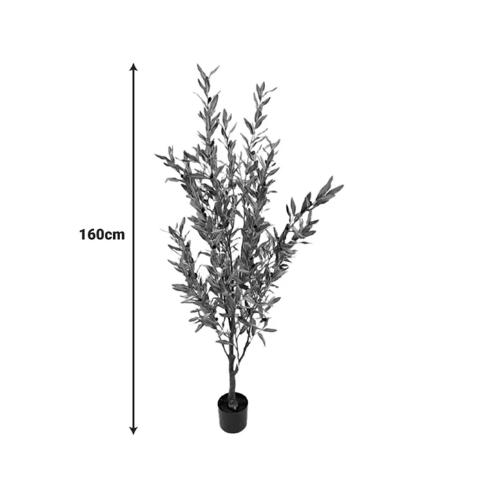 Διακοσμητικό φυτό Olive tree II σε γλάστρα Inart πράσινο pp Υ160εκ