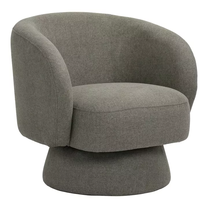 Kreslo pakoworld swivel armchair fabric in green color 78x81x77cm