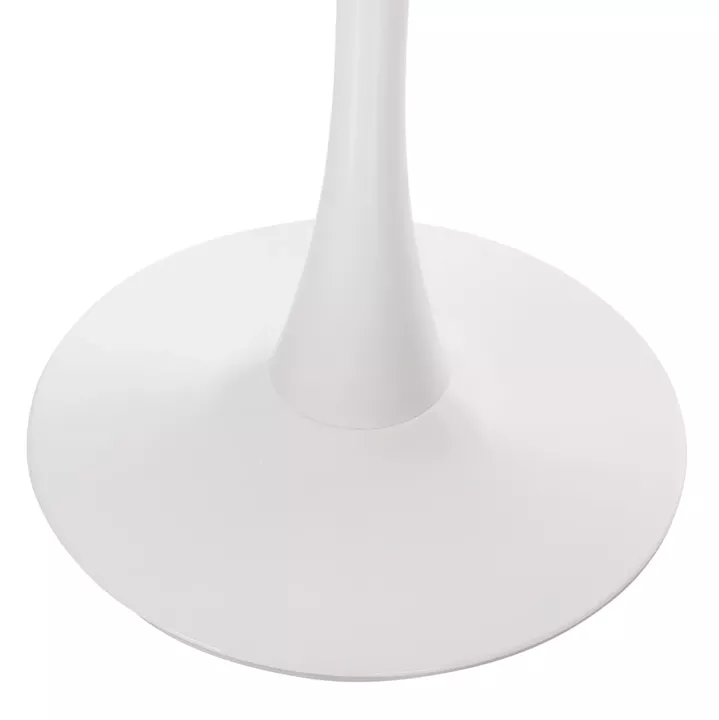 ROUND DINING TABLE ROLLO HM9422.11 MELAMINE IN WHITE MARBLE METAL LEG Φ120x74Hcm.