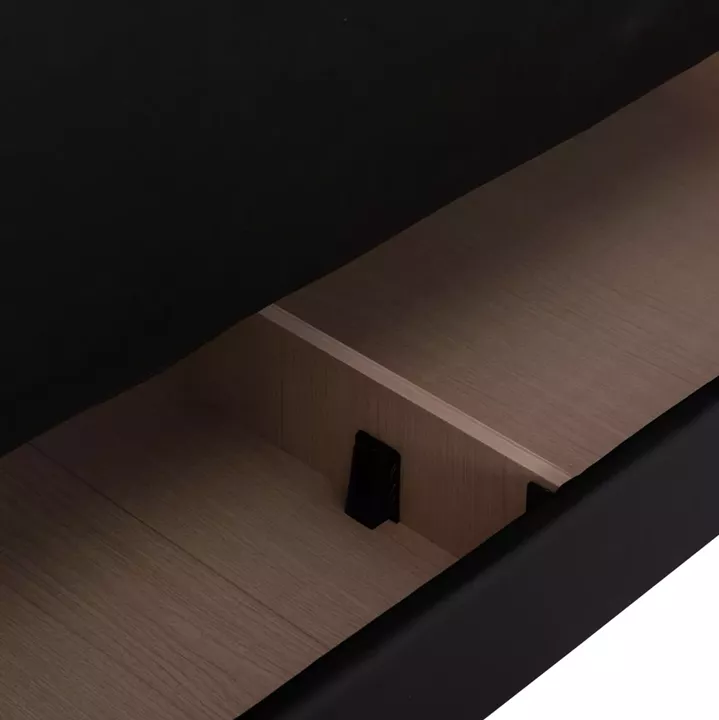 SOFA-BED 3-SEATER WITH STORAGE SPACE NIKKO HM3292.11 BLACK PU 207x80x82Hcm.
