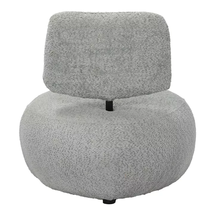Stonie armchair pakoworld bouclé fabric in green shade 67x73x67cm