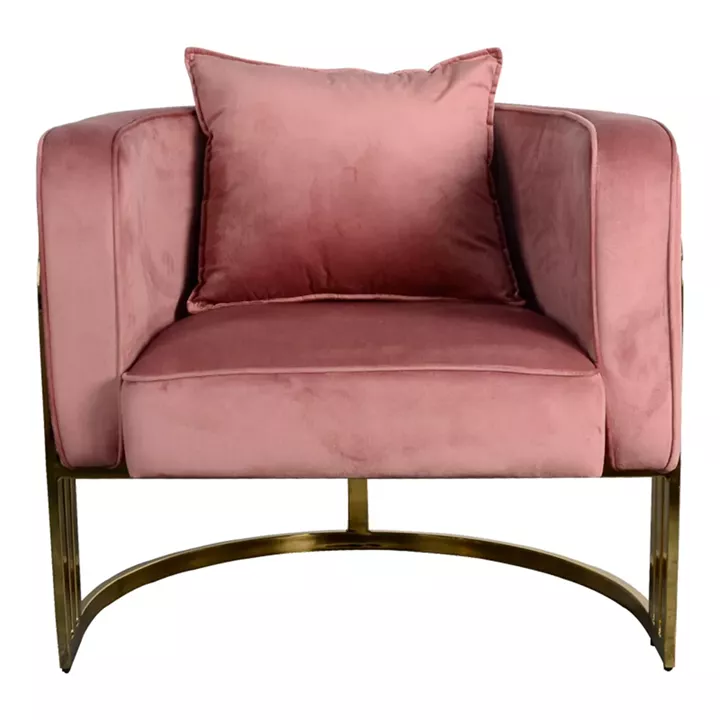 Roblu pakoworld armchair gold metal and velvet in rotten apple 72x77.4x70cm