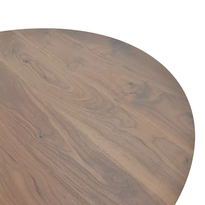 Bibble table pakoworld mdf in walnut shade D120x76cm