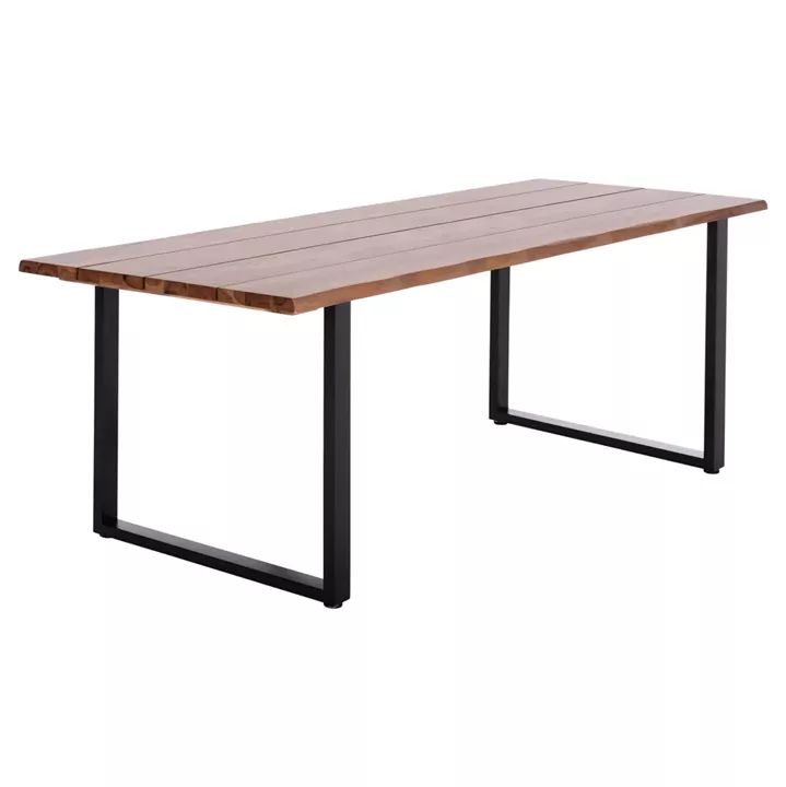 OUTDOOR DINING TABLE FRIGGO HM6298.01 ACACIA WOOD 3.5cm thick--METAL LEGS 200x100x77Hcm