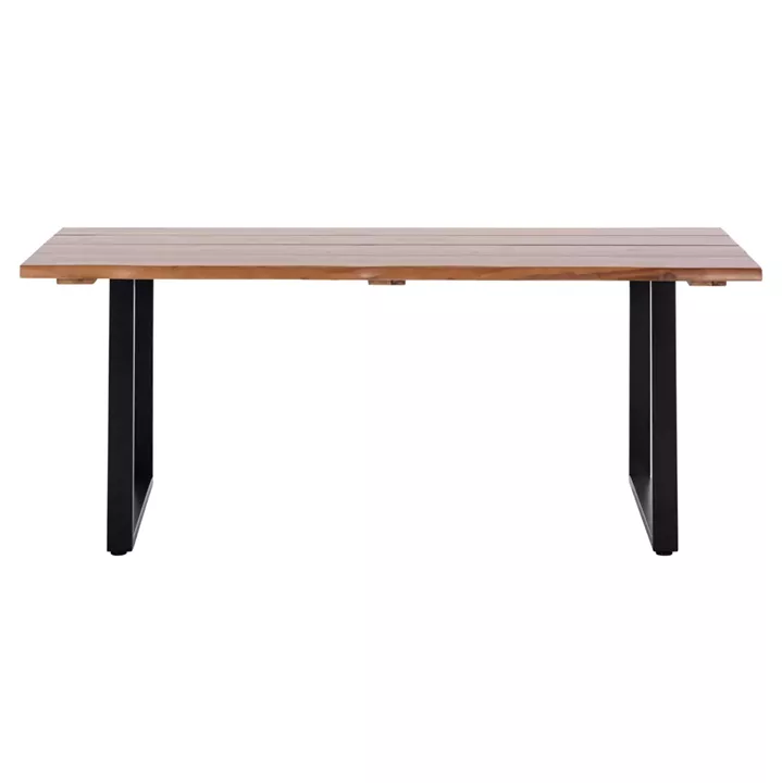 OUTDOOR DINING TABLE FRIGGO HM6298.01 ACACIA WOOD 3.5cm thick--METAL LEGS 200x100x77Hcm