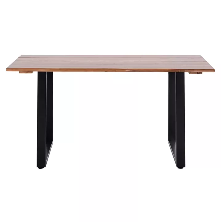 OUTDOOR DINING TABLE FRIGGO HM6297.02 ACACIA WOOD 2.6cm thick--METAL LEGS 160x80x76Hcm