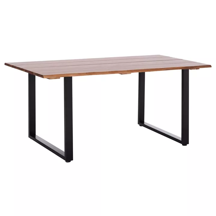 OUTDOOR DINING TABLE FRIGGO HM6297.02 ACACIA WOOD 2.6cm thick--METAL LEGS 160x80x76Hcm