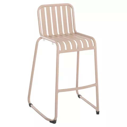 BAR STOOL ALUMINUM RACHEL HM6341.04 CHAMPAGNE COLOR 59.5x55x101Hcm.