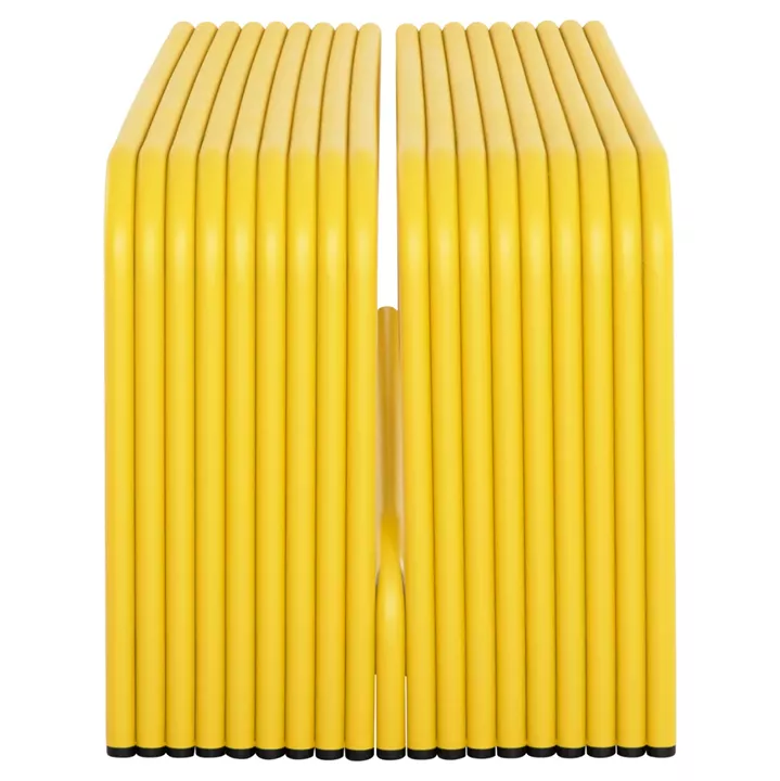 BENCH 2-SEATER SERIES INTREPID HM6327.06 ALUMINUM IN YELLOW COLOR 109,5x37,5x40,5Hcm.