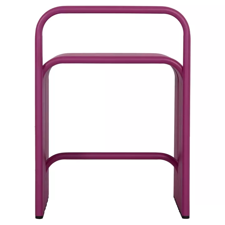 STOOL SERIES INTREPID HM6326.05 ALUMINUM IN PURPLE COLOR 40x38x55Hcm.