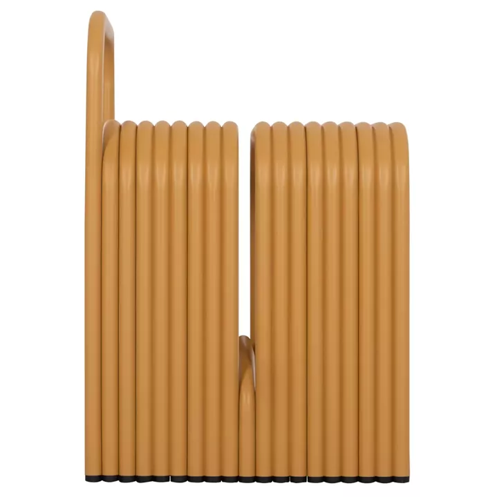 STOOL SERIES INTREPID HM6326.06 ALUMINUM IN MUSTARD YELLOW COLOR 40x38x55Hcm.