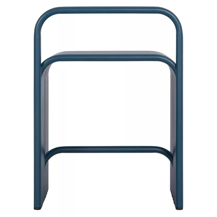STOOL SERIES INTREPID HM6326.08 ALUMINUM IN BLUE COLOR 40x38x55Hcm.