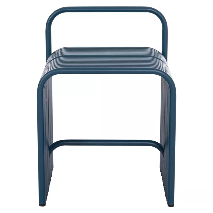 STOOL SERIES INTREPID HM6326.08 ALUMINUM IN BLUE COLOR 40x38x55Hcm.