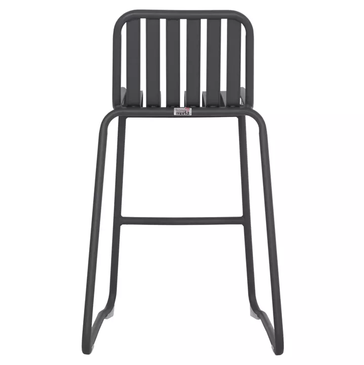 BAR STOOL ALUMINUM RACHEL HM6341.01 GREY COLOR 47x56.5x98.5Hcm.