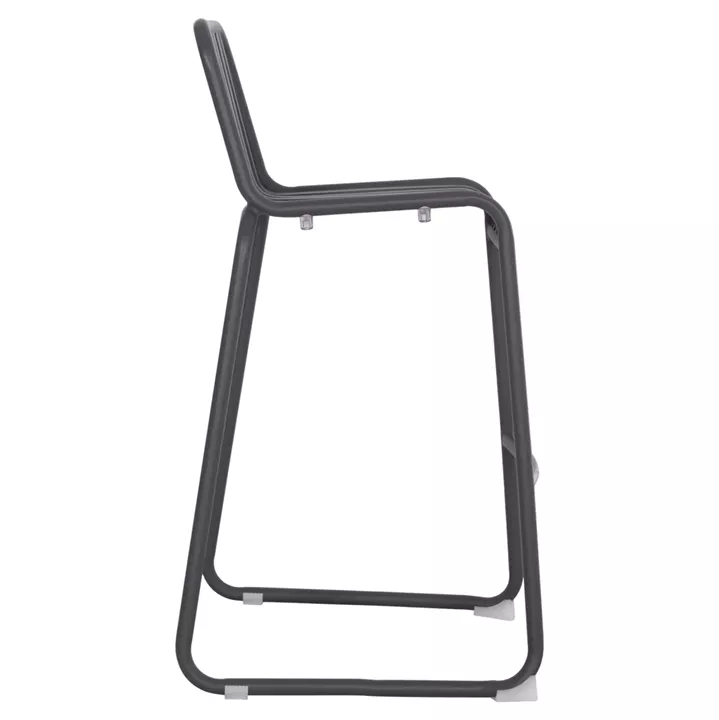 BAR STOOL ALUMINUM RACHEL HM6341.01 GREY COLOR 47x56.5x98.5Hcm.