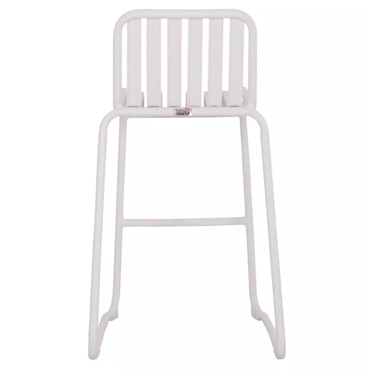 BAR STOOL ALUMINUM RACHEL HM6341.02 WHITE COLOR 47x56.5x98.5Hcm.