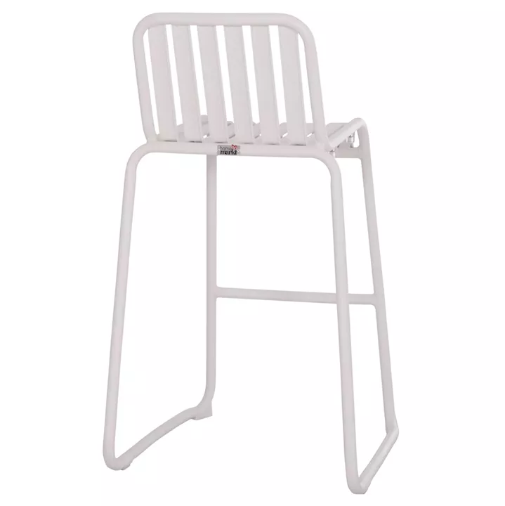 BAR STOOL ALUMINUM RACHEL HM6341.02 WHITE COLOR 47x56.5x98.5Hcm.