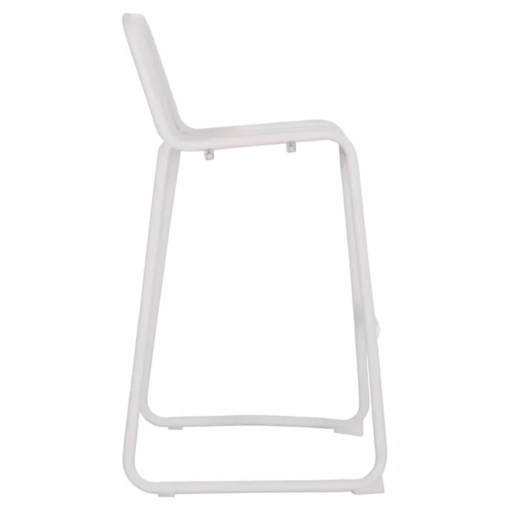 BAR STOOL ALUMINUM RACHEL HM6341.02 WHITE COLOR 47x56.5x98.5Hcm.
