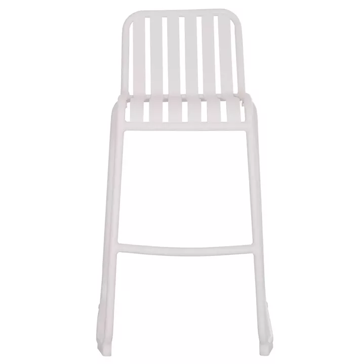 BAR STOOL ALUMINUM RACHEL HM6341.02 WHITE COLOR 47x56.5x98.5Hcm.