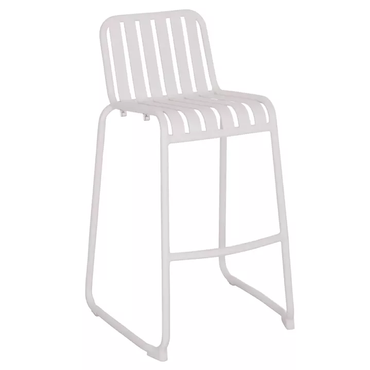 BAR STOOL ALUMINUM RACHEL HM6341.02 WHITE COLOR 47x56.5x98.5Hcm.