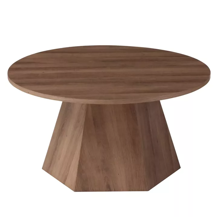 COFFEE TABLE CARPEN HM18269 MDF WITH PAPERWOOD VENEER Φ80x45.5Hcm.