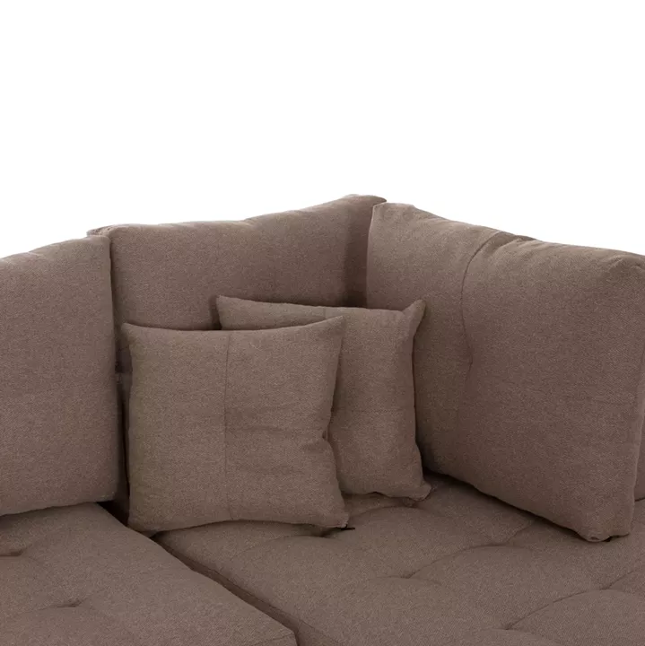 CORNER SOFA-BED WITH STORAGE SPACE TRENDSTON HM3302.03R BEIGE FABRIC 298x177x95Hcm.
