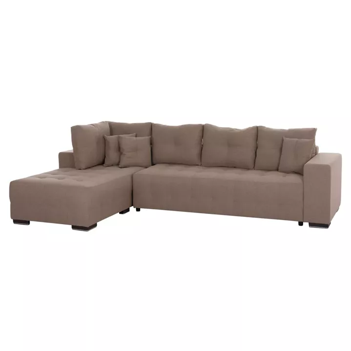 CORNER SOFA-BED WITH STORAGE SPACE TRENDSTON HM3302.03L BEIGE FABRIC 298x177x95Hcm.