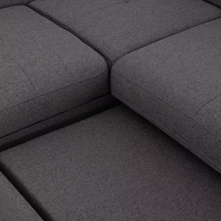 CORNER SOFA-BED WITH STORAGE SPACE ENCORE HM3301.01L GREY FABRIC 285x205x90Hcm.