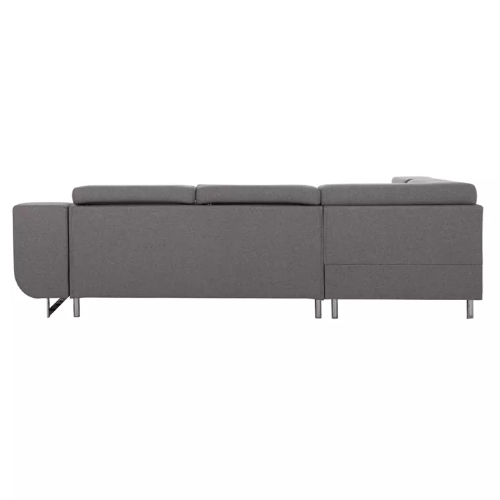 CORNER SOFA-BED WITH STORAGE SPACE ENCORE HM3301.01L GREY FABRIC 285x205x90Hcm.