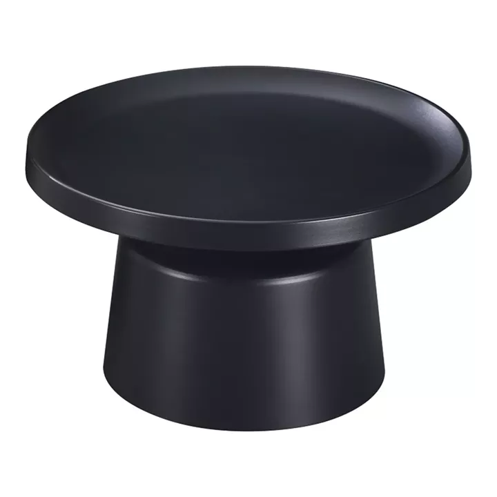Coffee table Ginoze Inart metal in black color D70x38cm
