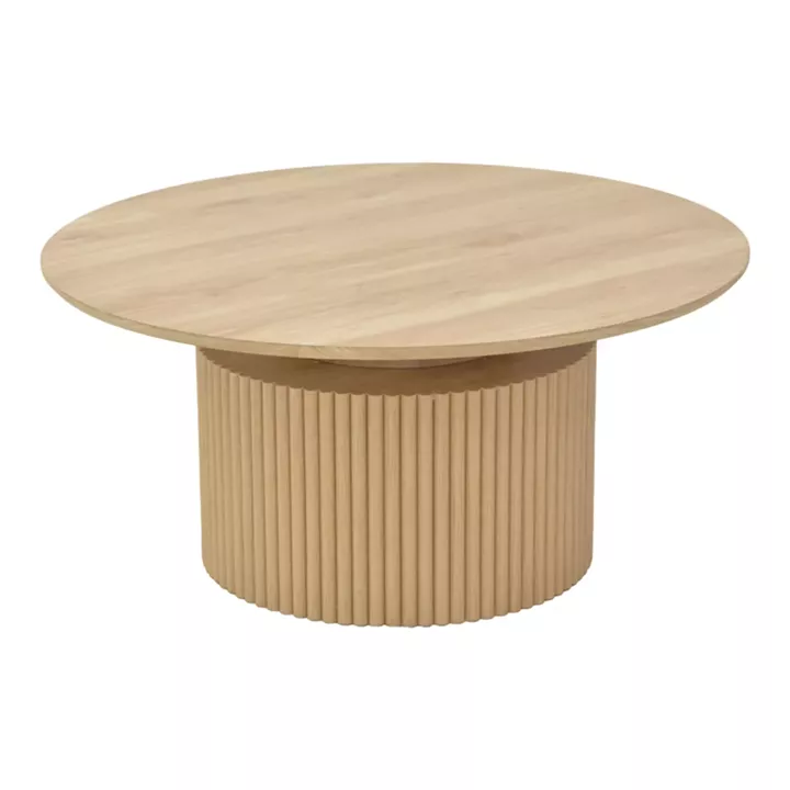 Coffee table Opols pakoworld mdf in natural shade Φ90x42cm