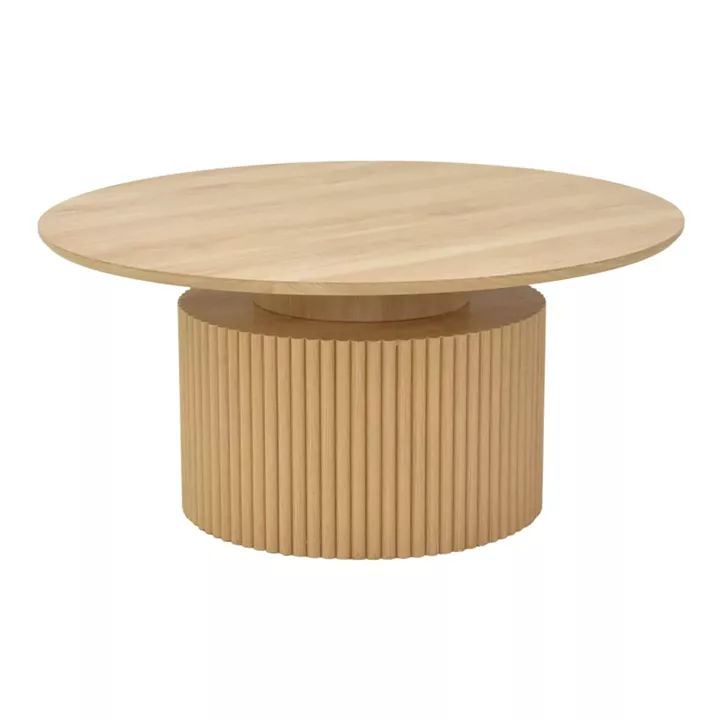 Coffee table Opols pakoworld mdf in natural shade Φ90x42cm