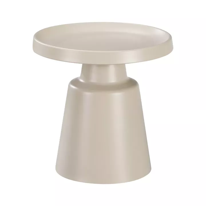 Side table Ginoze Inart metal in cappuccino color D50x48.5cm