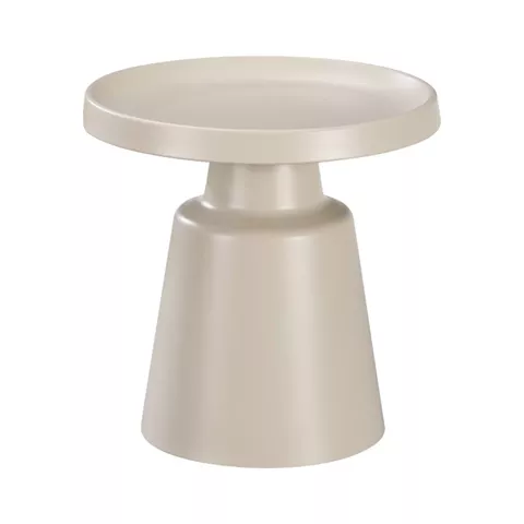 Side table Ginoze Inart metal in cappuccino color D50x48.5cm