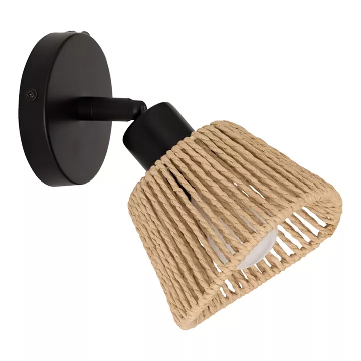 Wall lamp Hender pakoworld in natural-black D10x19.5cm