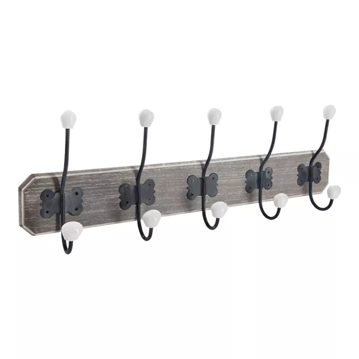 Coat hook Holden pakoworld mdf in antique natural color 19.5x9x60.5cm