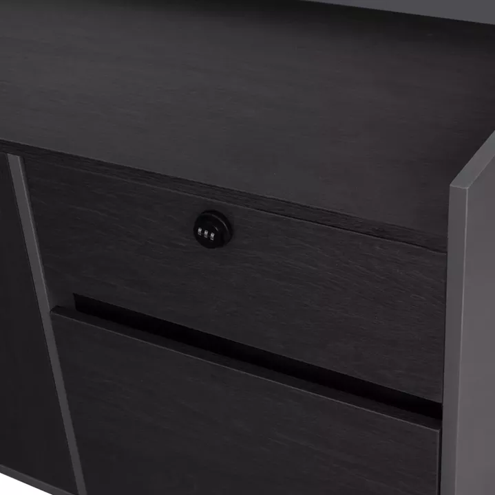 Professional office  right corner Rosewood HM2084R 220x180x76cm