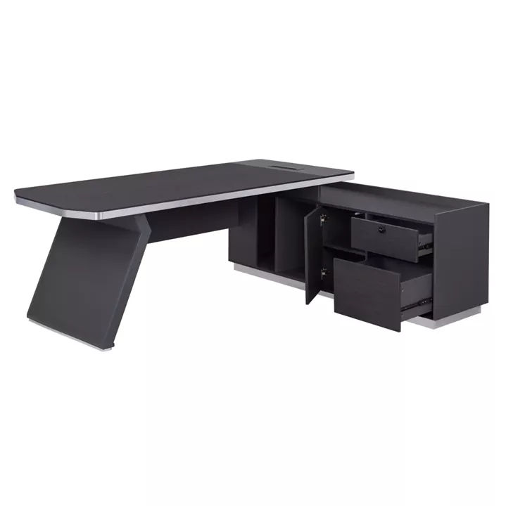 Professional office  right corner Rosewood HM2084R 220x180x76cm