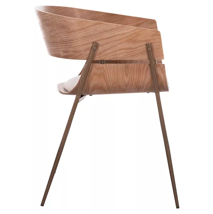 DINING ARMCHAIR KRILL HM18254.01 PLYWOOD IN WHITEWASH--META LEGS IN COPPER COLOR 55.5x55x72Hcm.
