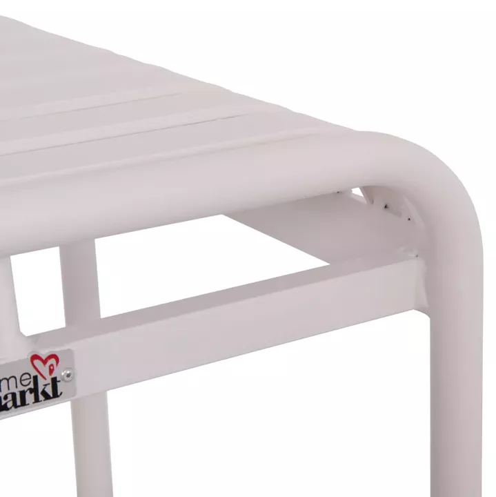 ALUMINUM STOOL RACHEL HM6340.02 WHITE COLOR 45x45x46Hcm.