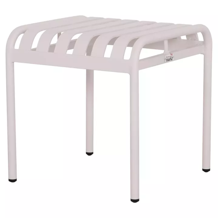 ALUMINUM STOOL RACHEL HM6340.02 WHITE COLOR 45x45x46Hcm.
