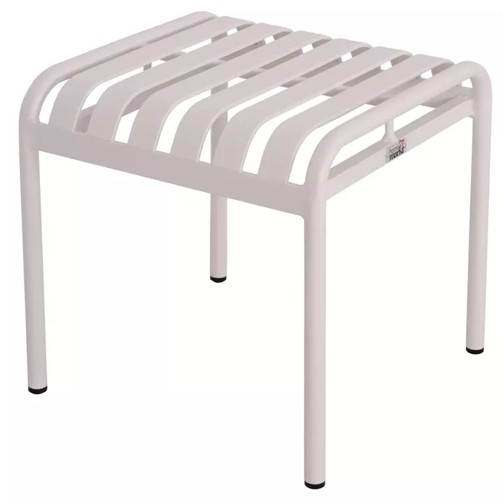 ALUMINUM STOOL RACHEL HM6340.02 WHITE COLOR 45x45x46Hcm.