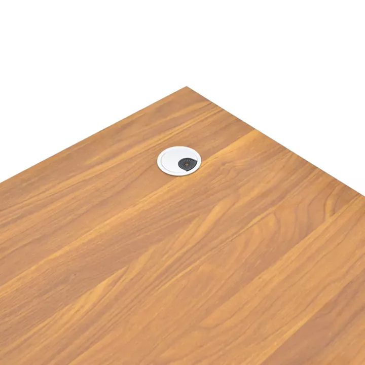 Professional office desk Oscar pakoworld in walnut-dark grey color 180x90x76cm