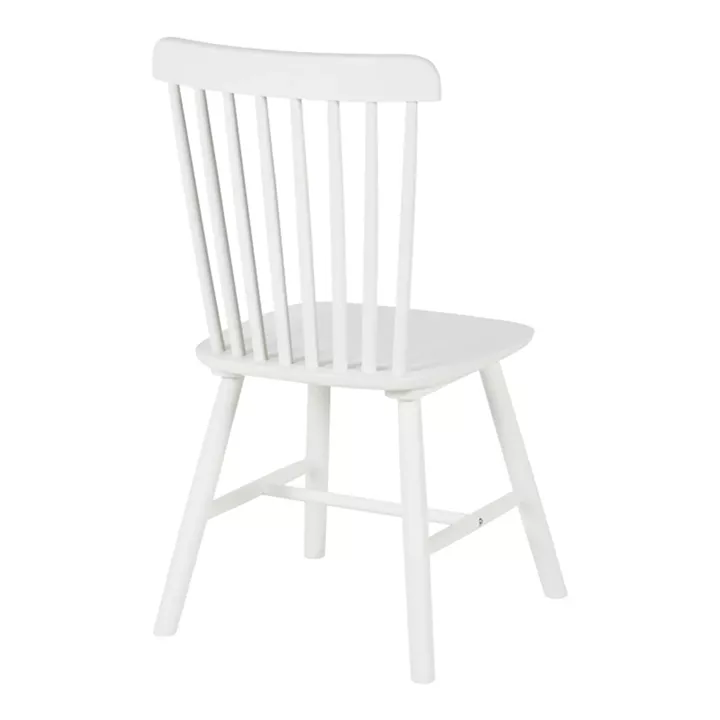 Melia pakoworld rubberwood chair in white shade 45x51x87cm