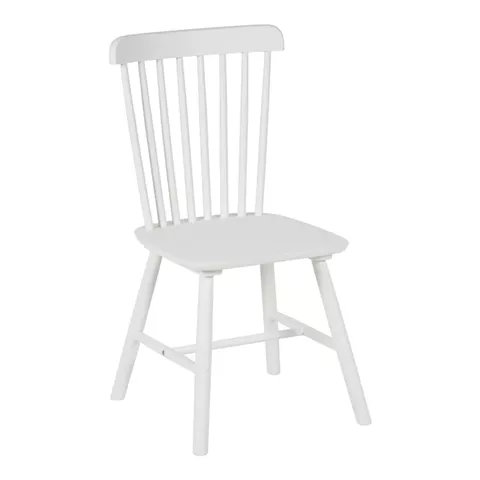 Melia pakoworld rubberwood chair in white shade 45x51x87cm