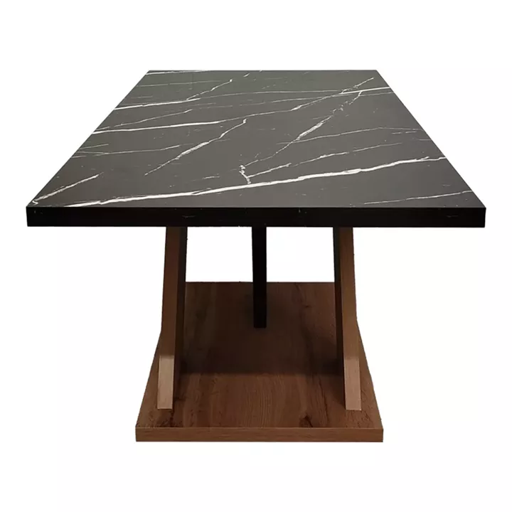 Solange pakoworld coffee table in sonoma with black marble look 110x55x47.5cm