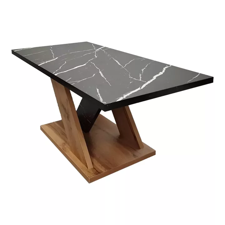 Solange pakoworld coffee table in sonoma with black marble look 110x55x47.5cm